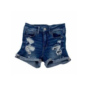 American‎ Eagle Jean Shorts Womens Size 2 Hi-Rise Shortie Distressed Next Level